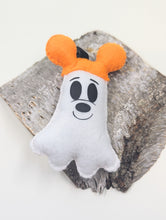 Load image into Gallery viewer, Mr. Mouse Ghostie Bag Charm with hat
