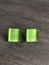 Load image into Gallery viewer, Mosaic Glass Tile Stud Earrings- Light Green
