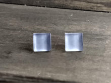 Load image into Gallery viewer, Mosaic Glass Tile Stud Earrings- Light Grey
