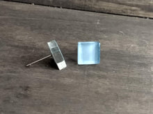 Load image into Gallery viewer, Mosaic Glass Tile Stud Earrings- Sky Blue
