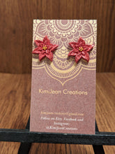 Load image into Gallery viewer, Sparkle Poinsettia Stud Earrings
