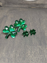 Load image into Gallery viewer, Shamrock Post Earrings- Small Crystal
