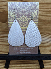 Load image into Gallery viewer, Latte Textured Faux Leather Earrings

