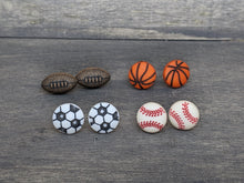 Load image into Gallery viewer, Football Stud Earrings- Sport Earrings
