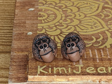 Load image into Gallery viewer, Gorilla Stud Earrings- Zoo Animals
