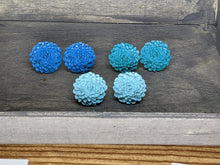 Load image into Gallery viewer, Hydrangea Light Blue Stud  Earrings
