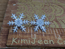 Load image into Gallery viewer, Snowflake Sparkle Silver Stud Earrings
