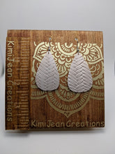 Load image into Gallery viewer, Latte Textured Faux Leather Earrings
