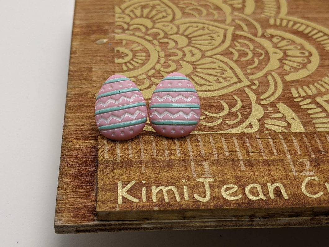 Easter Egg Stud Earrings- Pink