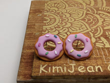 Load image into Gallery viewer, Strawberry Donut Stud Earrings
