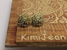 Load image into Gallery viewer, Sparkle Gold Stud Earrings
