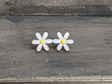 Load image into Gallery viewer, White Daisy Stud Earrings
