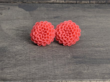 Load image into Gallery viewer, Hydrangea Coral Stud Earrings
