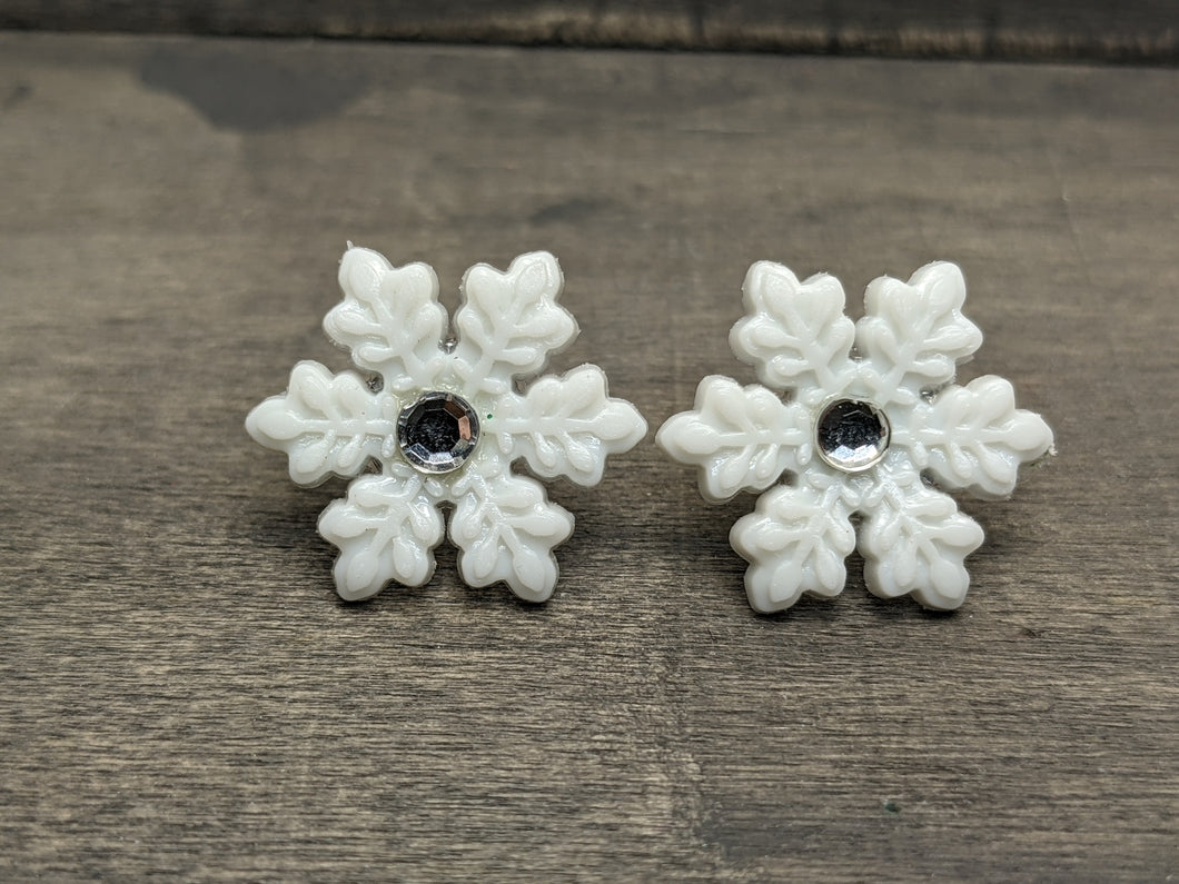 Snowflake with Jewel Stud Earrings