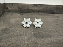 Load image into Gallery viewer, Snowflake with Jewel Stud Earrings
