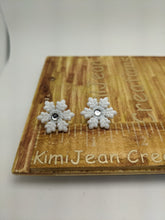 Load image into Gallery viewer, Snowflake with Jewel Stud Earrings
