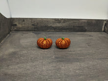 Load image into Gallery viewer, Sparkle Pumpkin Stud Earrings
