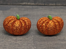 Load image into Gallery viewer, Sparkle Pumpkin Stud Earrings
