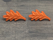 Load image into Gallery viewer, Orange Leaf Stud Earrings
