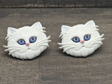 Load image into Gallery viewer, White Cat With Blue Eyes Earrings
