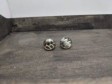 Load image into Gallery viewer, Gold Textured Faux Leather Stud Earrings
