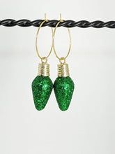 Load image into Gallery viewer, Lightbulb Sparkle Silver Dangle Earring
