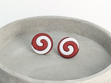 Load image into Gallery viewer, Candy Cane Swirl Stud Earrings
