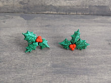Load image into Gallery viewer, Sparkle Mistletoe Earrings
