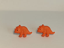 Load image into Gallery viewer, Dinosaur Triceratops Stud Earrings
