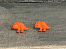 Load image into Gallery viewer, Dinosaur Triceratops Stud Earrings
