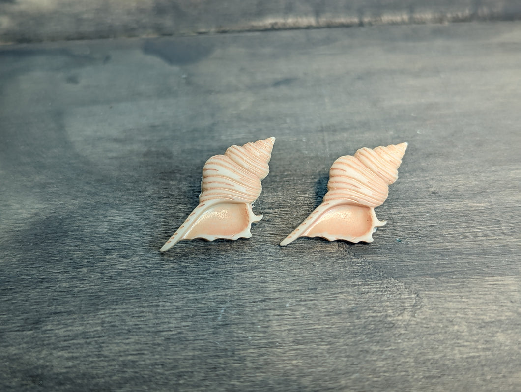 Seashell Whelk Stud Earrings