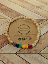 Load image into Gallery viewer, Rainbow Diffuser Bracelet - Bare Wood
