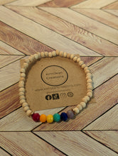 Load image into Gallery viewer, Rainbow Diffuser Bracelet - Bare Wood
