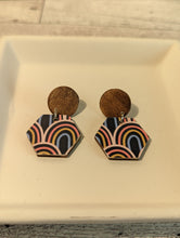 Load image into Gallery viewer, Rainbow Wood Earrings
