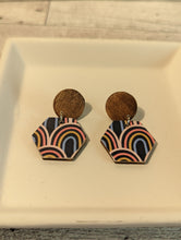 Load image into Gallery viewer, Rainbow Wood Earrings
