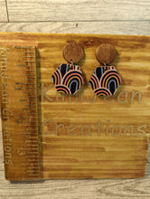 Load image into Gallery viewer, Rainbow Wood Earrings
