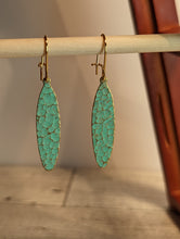 Load image into Gallery viewer, Patina &amp; Gold Oval Earring
