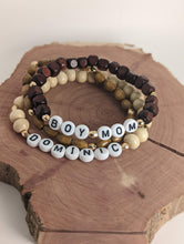 Load image into Gallery viewer, Boy Mom Diffuser Wood Bracelet Set
