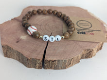 Load image into Gallery viewer, STL Baseball Diffuser Wood Bracelet
