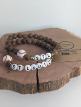 Load image into Gallery viewer, STL Baseball Diffuser Wood Bracelet
