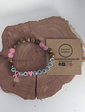 Load image into Gallery viewer, Fuck Breast Cancer Diffuser Wood Bracelet
