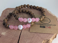 Load image into Gallery viewer, Breast Cancer Diffuser Wood Bracelet
