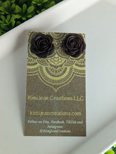 Load image into Gallery viewer, Rose Chocolate Stud Earrings
