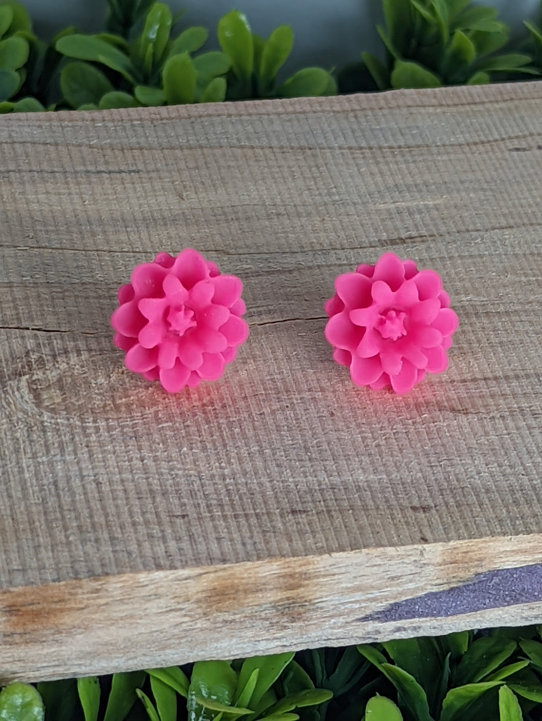 Cornflower Hot Pink Stud Earrings