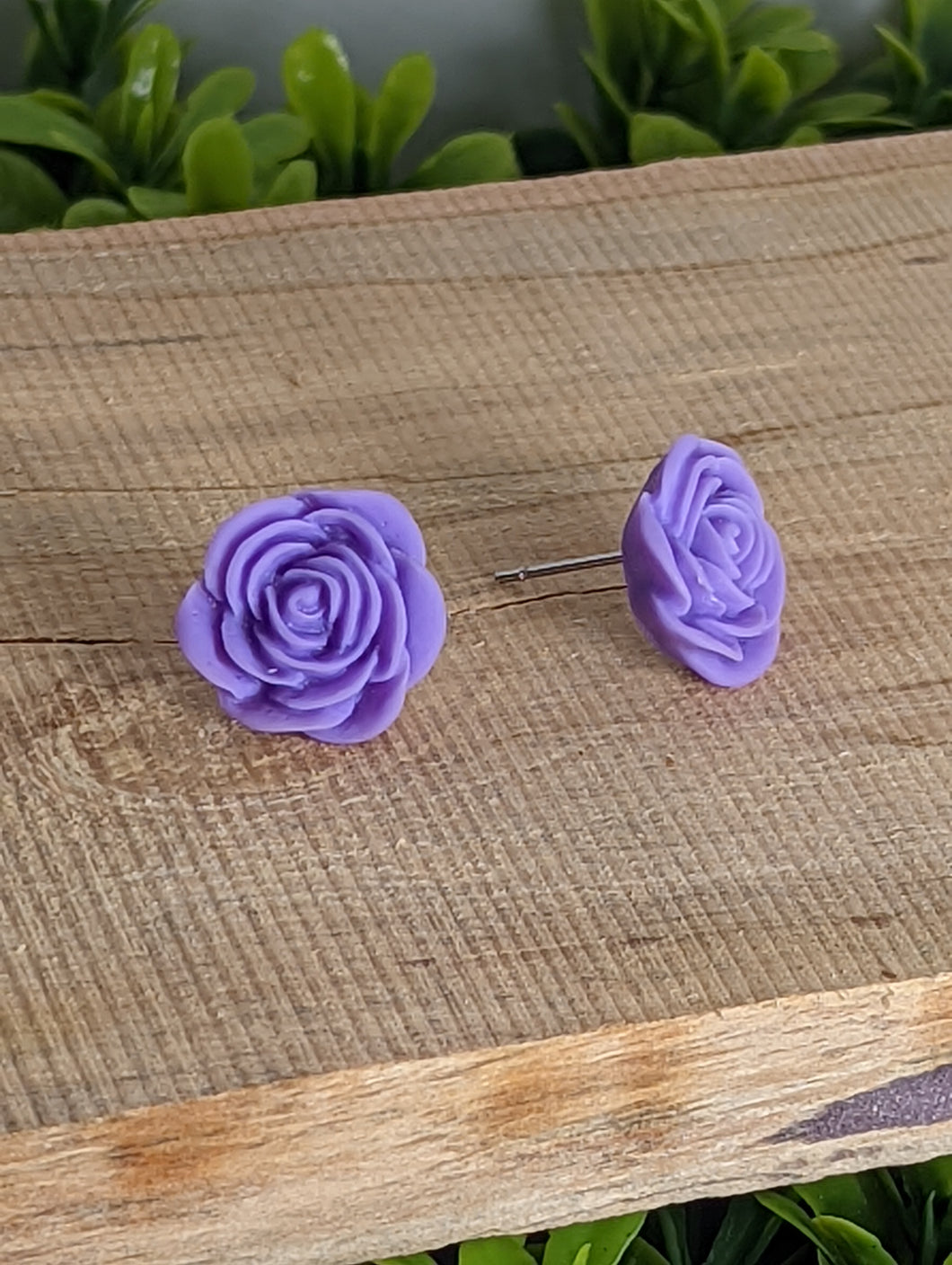 Rose Lavender Stud Earrings