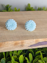 Load image into Gallery viewer, Light blue Hydrangea stud earrings
