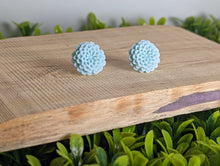 Load image into Gallery viewer, Light blue Hydrangea stud earrings
