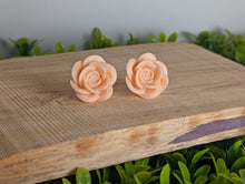 Load image into Gallery viewer, Rose Light Peach Stud Earrings
