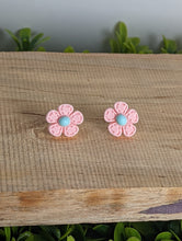 Load image into Gallery viewer, Pink Daisy Stud Earrings

