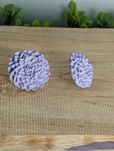 Load image into Gallery viewer, Purple Hydrangea Flower Stud Earrings
